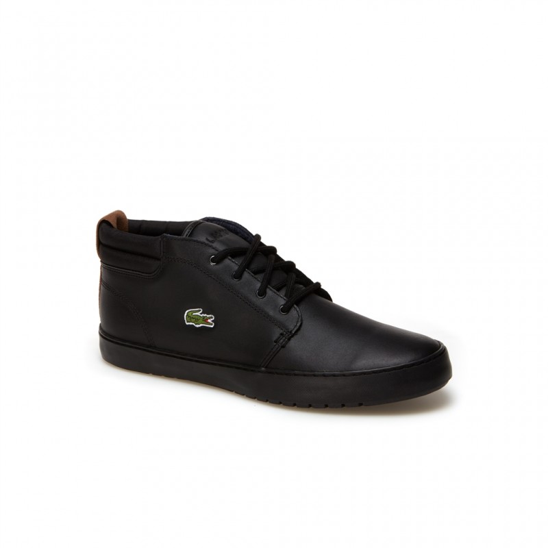 LACOSTE SNEAKERS AMPTHILL TERRA EN CUIR PREMIUM - BLACK CHAUSSURES ADULTES NEUF LACOSTE SNEAKERS AMPTHILL TERRA EN CUIR PREMIUM - BLACK CHAUSSURES ADULTES NEUF