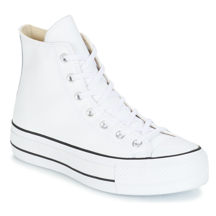 converse montante platform cuir