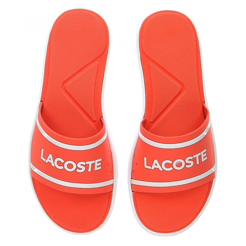 LACOSTE SLIDE - ROSE CHAUSSURES ADULTES NEUF LACOSTE SLIDE - ROSE CHAUSSURES ADULTES NEUF