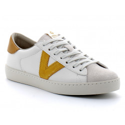 Baskets basses à lacets en cuir pour femme 1126142