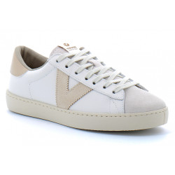 Baskets basses à lacets en cuir pour femme 1126142