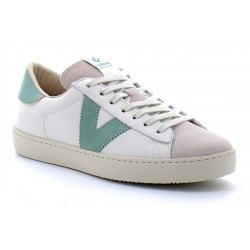 Baskets basses à lacets en cuir pour femme 1126142